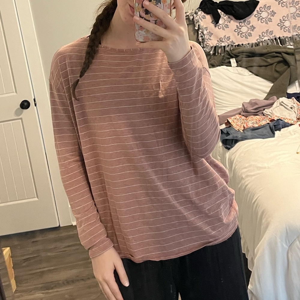 LULULEMON top, size small long sleeve with stripes